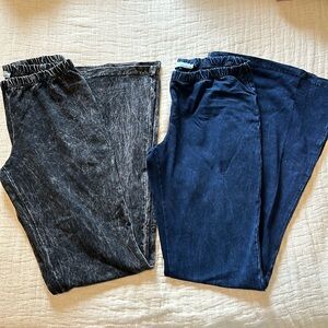 Women’s acid wash flare bottoms